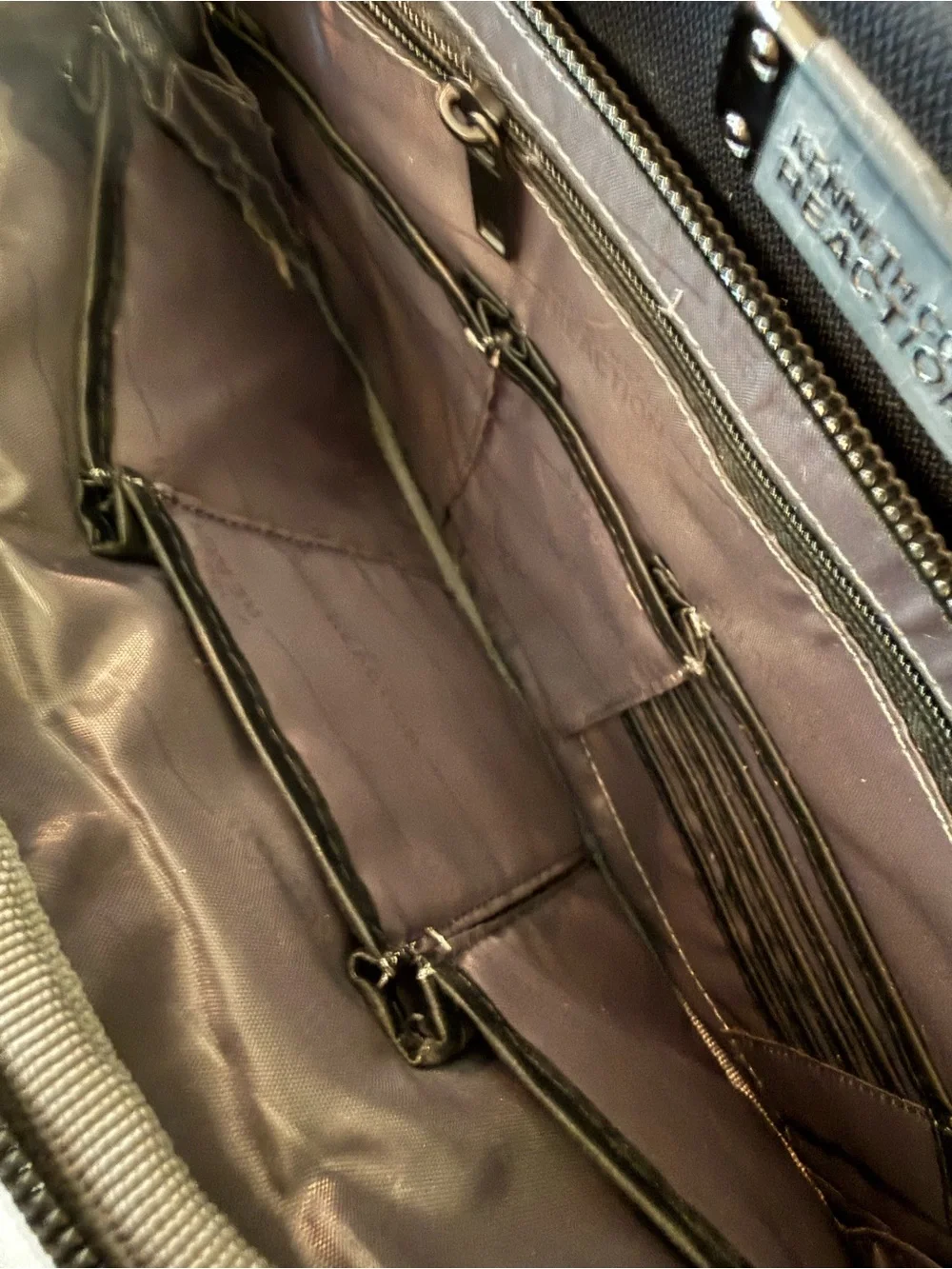 Kenneth Cole Reaction Black Men's Briefcase with Shoulder Strap